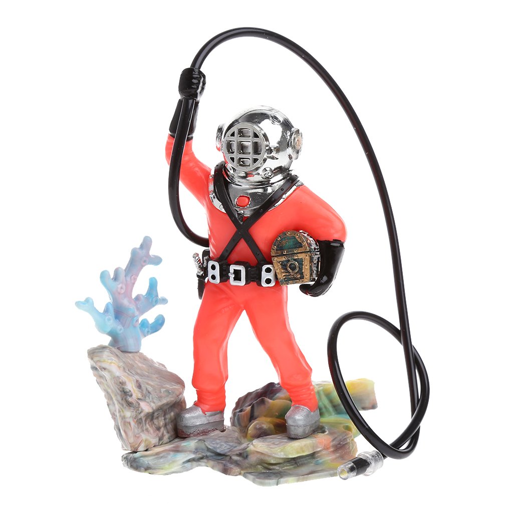 ESden Fish Tank Use Sea Treasure Diver Action Aquarium Ornament