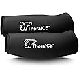 TheraICE Elbow & Knee Ice Pack for Injuries Compression Sleeve, Reusable Gel Cold Pack for Knee, Elbow, Ankle, Calf - Flexible Cold Wrap Recovery for Meniscus, ACL, MCL, Pain Relief (S)