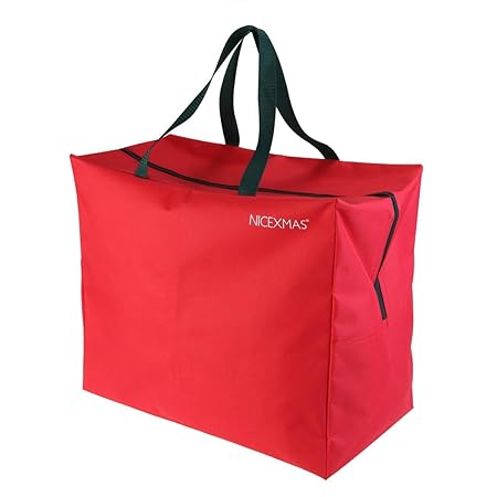 Aufbewahrungstasche für Weihnachtsdekoration von Nicexmas, rot, 46*25*38cm