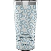 Tervis Traveler Lapis Leopard Animal Print Triple Walled Insulated Tumbler Travel Cup Keeps Drinks Cold & Hot, 20oz, Stainless Steel