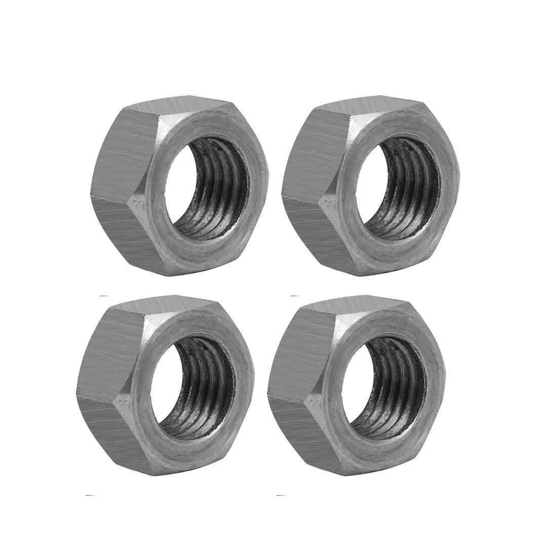 Sourcingmap 4pcs M24 Thread 3.0mm Pitch Metric Thread Carbon Steel Left Hand Hex Nut