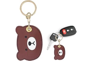 Leather Keychain Case Holder for Apple tag,Protective Tag Cover with Keychain Ring,Anti-Scratch tags Case for Keys，Bags