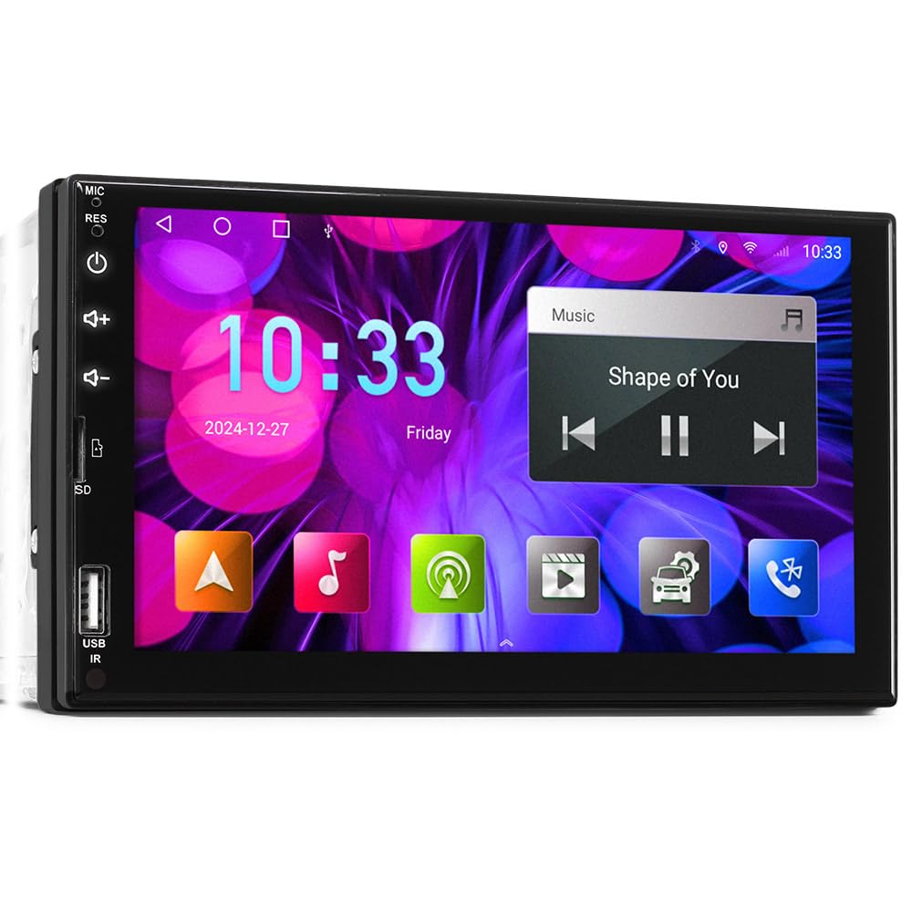 TUNEZ® 7" Inch Android Car Audio Car Stereo Bluetooth MP3 MP4 USB Navigation Sat Nav Compatible With Juke Micra Navara (D22 D40) Note NV200 Combi Pathfinder Qashqai X-TRAIL Car Radio Head Unit