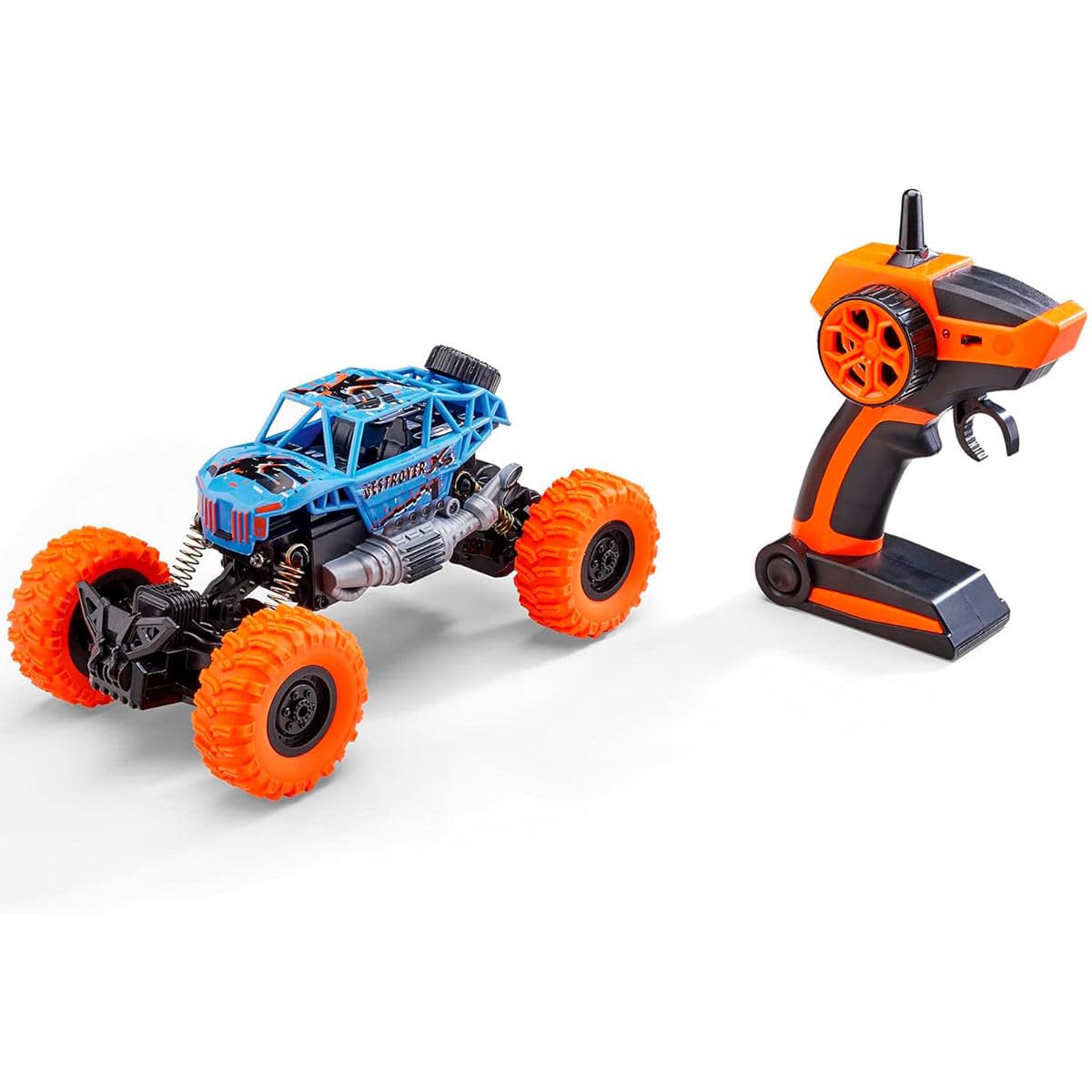 Revell Control 24594 RC Car Crawler Destroyer XS GHz Remote Control Front Light 1:18 23.5 cm Remote Control Car Blue