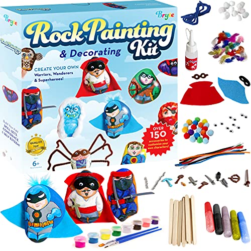 Rock Painting Kit for Kids Everything Included to Create Superheroes