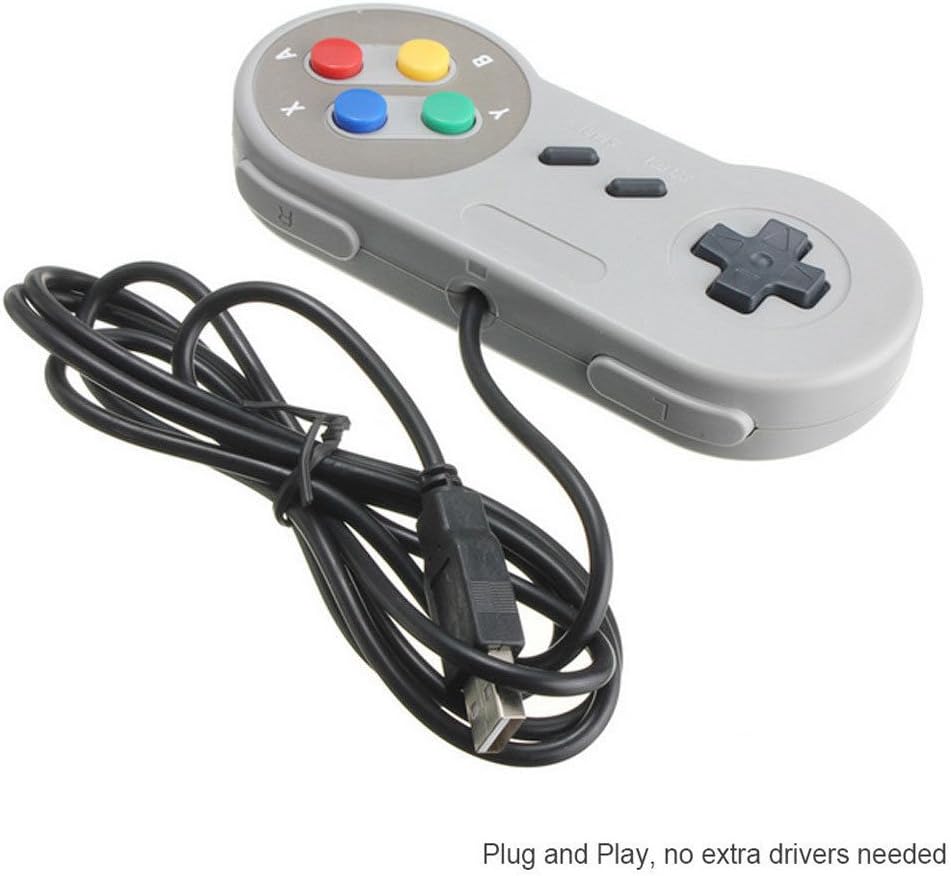 2 Pack USB Controller for Super Nintendo, SNES Retro Famicom Game Gaming Joypad Gamepad for Windows PC MAC Linux Android Raspberry Pi (Multicolored): Computers & Accessories