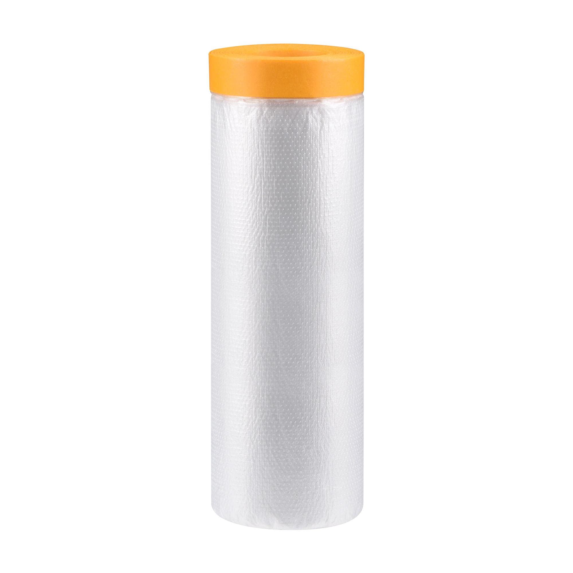 sourcing map Pre-Taped Masking Film, 70.9 in x 65 Ft, Plastic Drop Cloth with Medium-Tack Painters Tape for Painting Protection