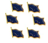 6Pack-US AK Alaska State Lapel Pins Waving Flag