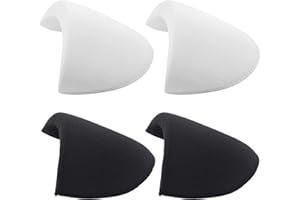 KEAJUIDY 2 Pair Shoulder Pads for Women Set-in Shoulder Pads Sponge Pads Padded Tank Tops for Women Knitwear Blazer Suit T-Shirt Jacket Sewing Accessories (Black+ White)
