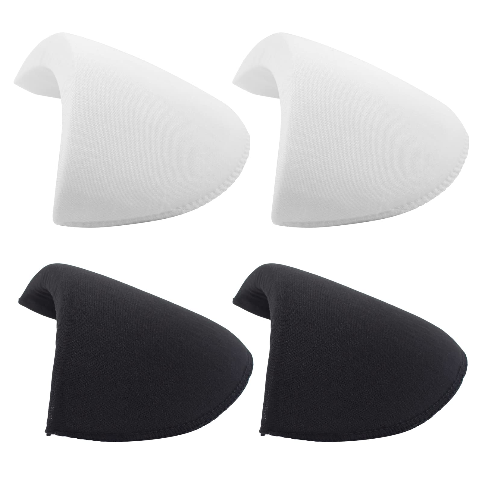 Photo 1 of 2 Pair Shoulder Pads for Women Set-in Shoulder Pads Sponge Pads Padded Tank Tops for Women Knitwear Blazer Suit T-Shirt Jacket Sewing Accessories (Black+ White)