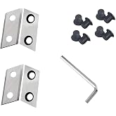 Wood Chipper Blades with Screws, Alloy Steel Shredder Knives, 4 Pack | Fits All 15-Amp Chippers with 1.8-Inch Cutting Capacity, Including Yeryork and LawnMaster FD1503, Double-Sided, Pre-Sharpened