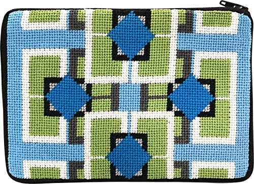 Stitch & Zip Needlepoint Cosmetic Purse Kit- Frank Lloyd Wright Imperial Hotel
