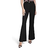 Halston Womens Flare Leg Woven Suiting Pant