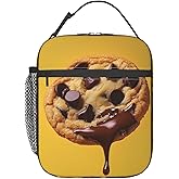 VANZEV Yellow Cookie Lunch Box for Women Men, Insulated Lunch Box Reusable Portable Lunch Bag Cooler Tote Waterproof Lunch Container for Office Picnic Work Travel