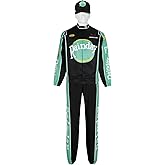 Todeeral Ricky Bobby Costume Talladega Nights Outfit Race Car Driver Jacket Pants With Hat for Adult Halloween