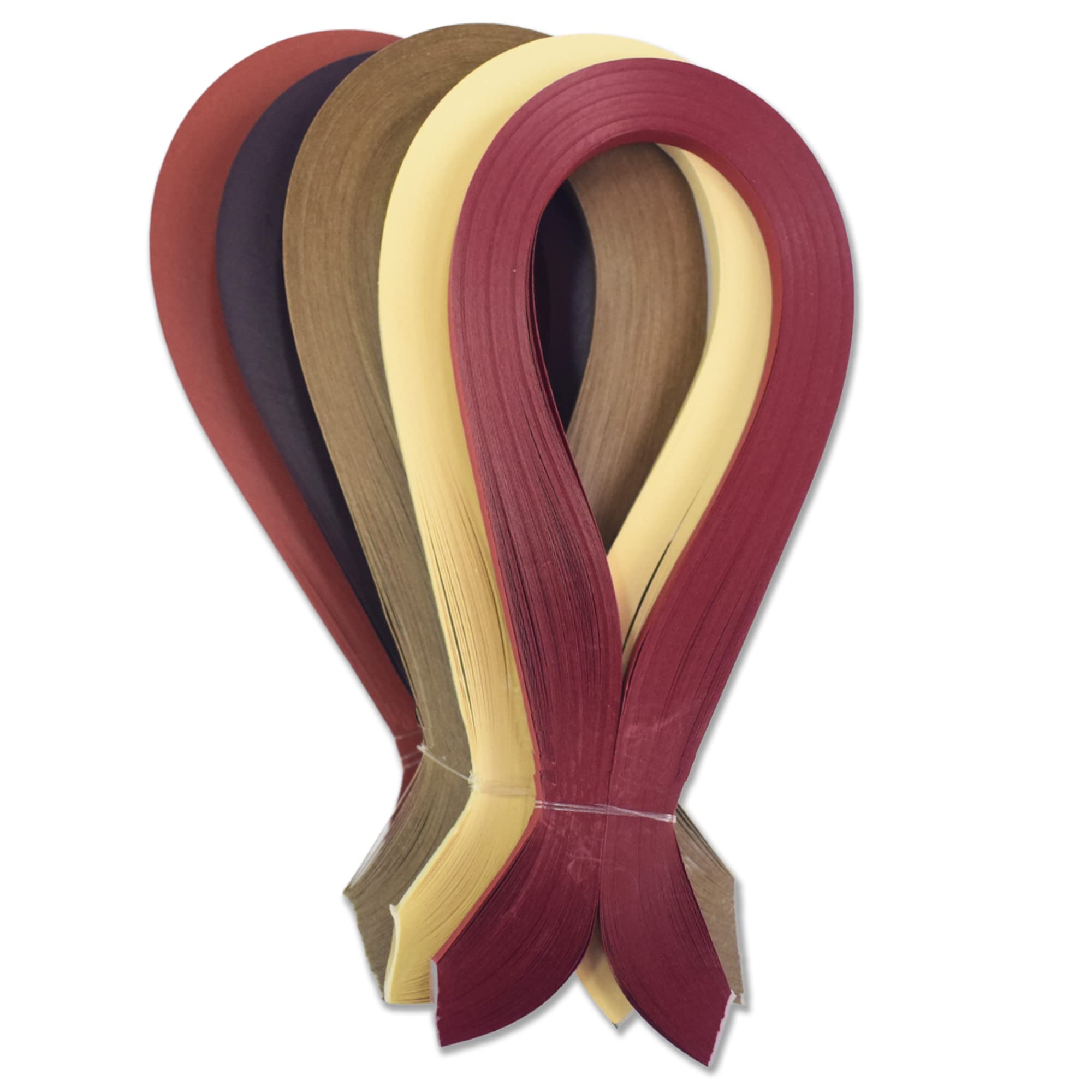 CrafTreat Reusable Brown Quilling Paper Strips for Craft Work - 500 Quilling Strips 3mm 30 CM Length - Paper Quilling for Decorating Cards, Gift Bags, Picture Frames and Scrapbooking