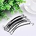 Hotop 10 Pack Ponytail Hooks Elastic Bands Hair Styling, Black
