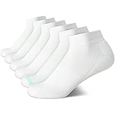 Reebok Womens Quarter Socks Moisture Wicking Cushioned Ankle Socks, 6 Pack | Stretch Performance Fabric, Cushioned Heel &amp; Toe, Secure Arch Support, Quarter Cut, Shoe Size 4-10