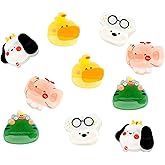 Hropzrcs 10 Pcs Mini Animals Hair Claw Clips for Girls Women Cute Small Claw Clips Frog, Duck, Dog, Elephant Clip Fun Hair Accessories Gifts for Girls