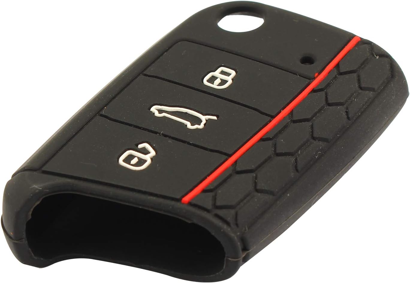 Futheda 2Pcs 3 Buttons Soft Silicone Car Remote Flip Key Fob Cover Holder Protection Cases Accessories Compatible with Golf 7 GTI Golf VII MK7 Octavia A7 Seat Leon 5F SC ST (Black) - Image 3