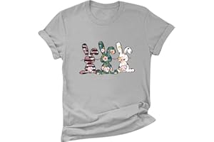 TYUHAW T-Shirt for Women Crewneck Easter PrintingDailyLoose Blouses Tops Tee Shirt Women