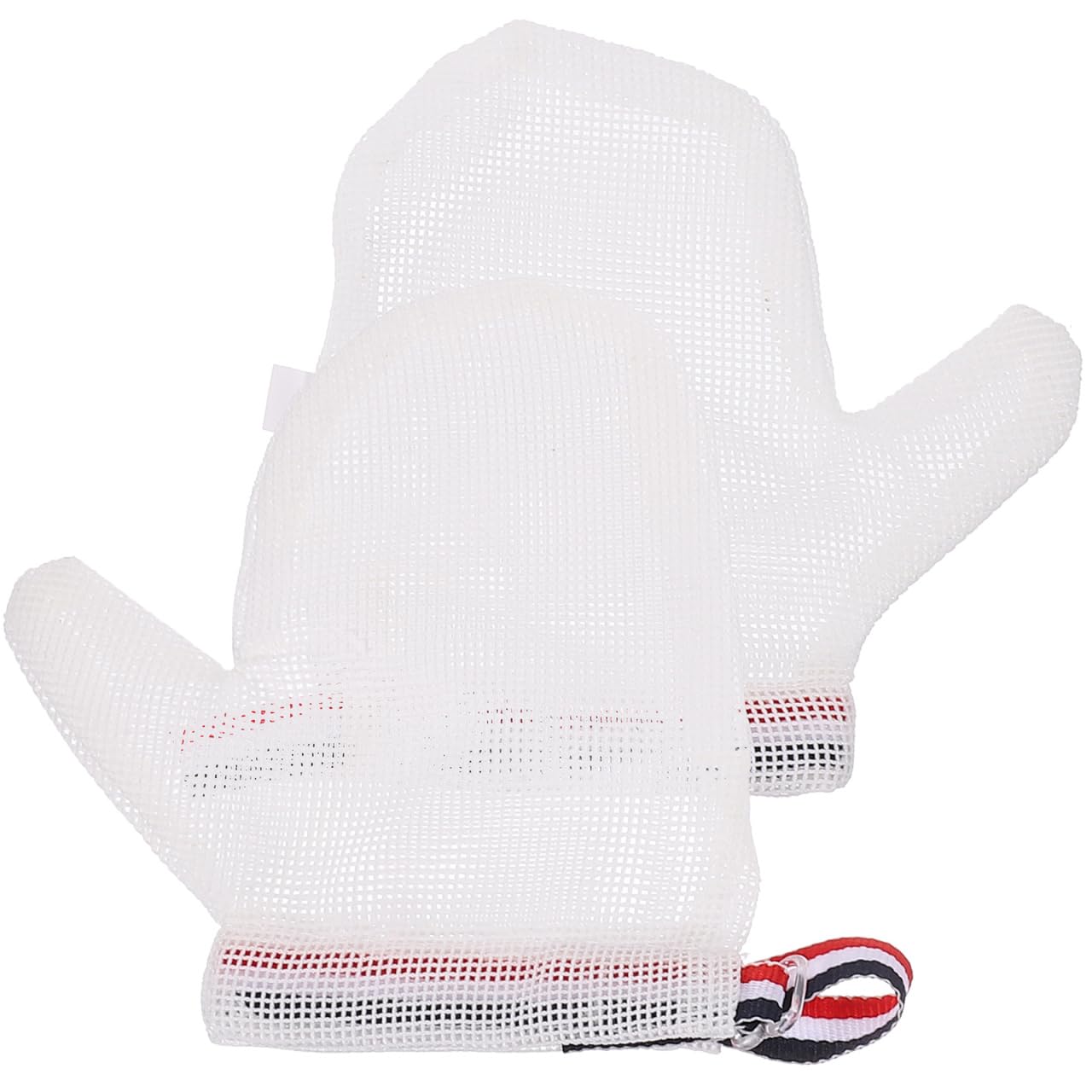 1 Pair Baby Stop Thumb Sucking Gloves White Kids Finger Guard Stop Infant Finger Sucking Mitten Soft Mesh Fabric Breathable Finger Protection for Baby Boys Girls White