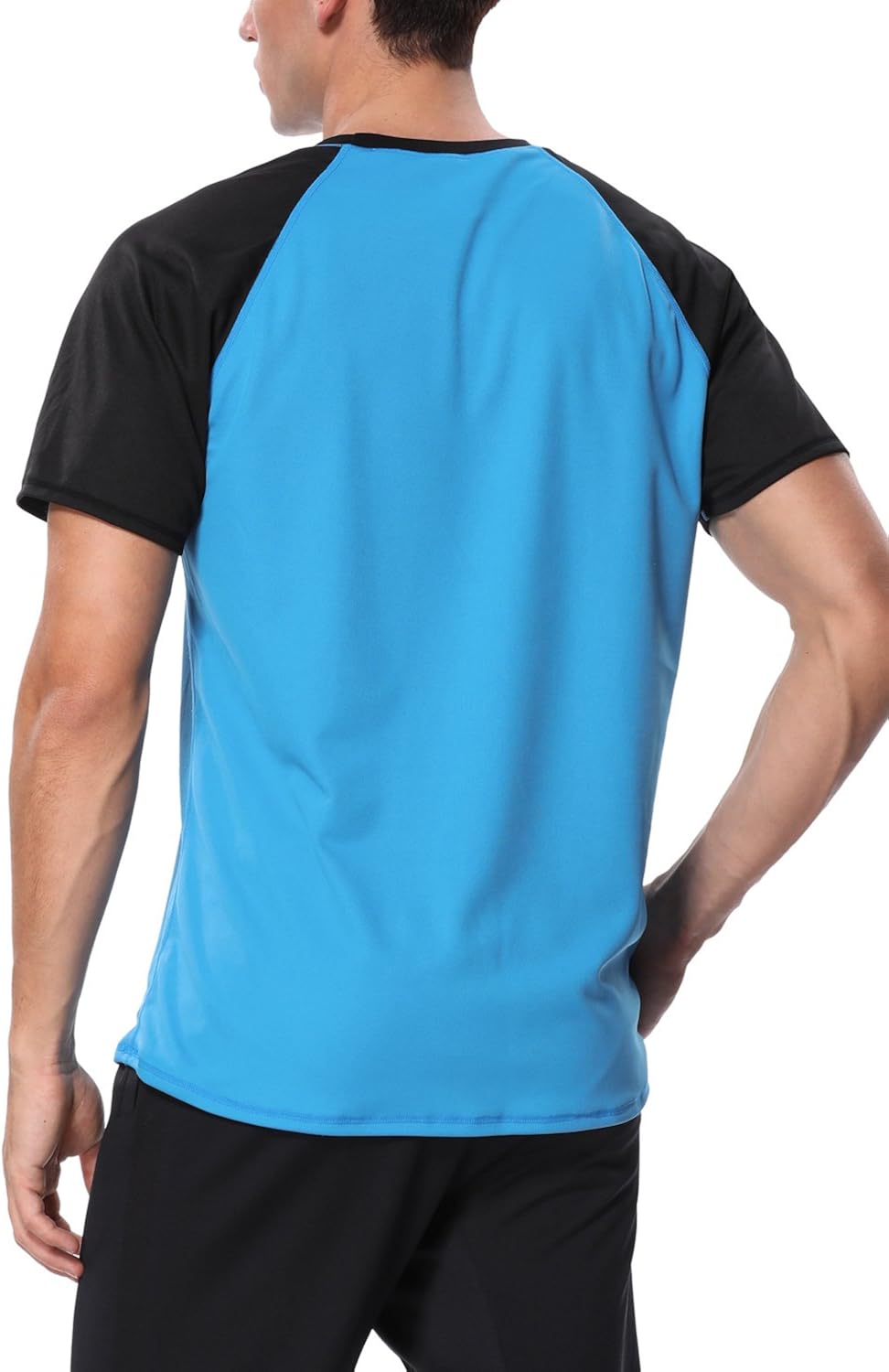 Charmo Mens Sun Protection Swim Shirts Rash Guard Swim Tee Short Sleeve Swimwear: Clothing