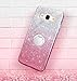 Galaxy J1 Case (2016), Galaxy Luna/Express 3 / Amp 2 Glitter Case with 360 Degree Rotating Ring Stand, Soft TPU Outer Cover + Hard PC Inner Shellfor Samsung Galaxy J1 2016 -Pink