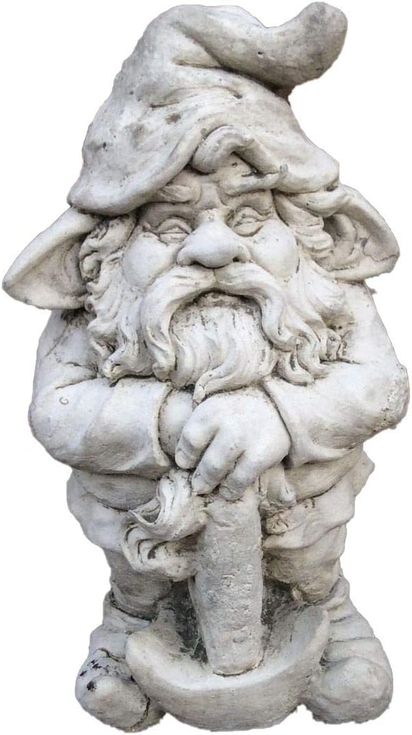Large Gnome with Axe Garden Ornament. Reconstituted stone. Superb Details by Mr Pots