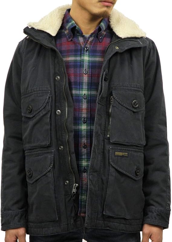 Amazon アバクロ Abercrombie Fitch 正規品 メンズ アウター ハミルトンジャケット Removable Sherpa Combat Jacket 132 327 0566 900 並行輸入品 コード 並行輸入品 コート ジャケット 通販