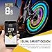 Swagtron SWAGLIGHT Bike Spoke Lights w/Mobile App & Theft Alarm - Bicycle Spoke Safety Light, Ultra-Vivid LED Bulbs, 16 Million Colors; Display Custom Images & GIFS Using Your iPhone