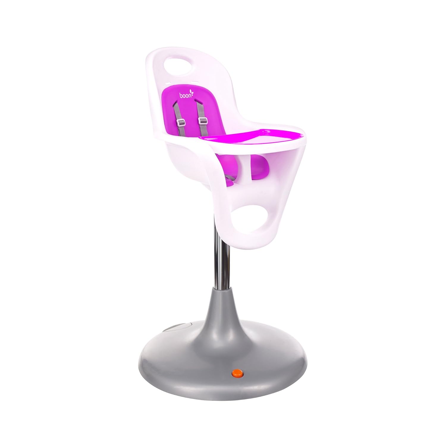 pink and white high chair