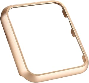 UNIYA Case Compatible with Apple Watch Series 6/SE/Series 5/ Series 4 40mm, Aluminum Alloy Frame Strap Bumper for iWatch Cover Series 6/SE/5/4 (40mm, Gold)