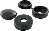 Merriway BH03989 Black Hinged Screw Cup and Cover Pack 50 for No. 6 & No. 8