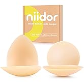 Niidor Non Adhesive Nipple Covers For Women - Silicone Grippy Pasties Breast Petals Reusable - Round & Triangle Combo Set