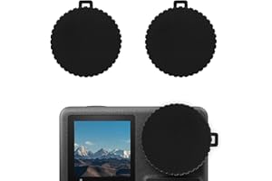 2pcs Lens Cap for DJI Osmo Action 4 and Action 3, Black Lens Protector Flexible Lens Cover Protective Accessories Compatible 