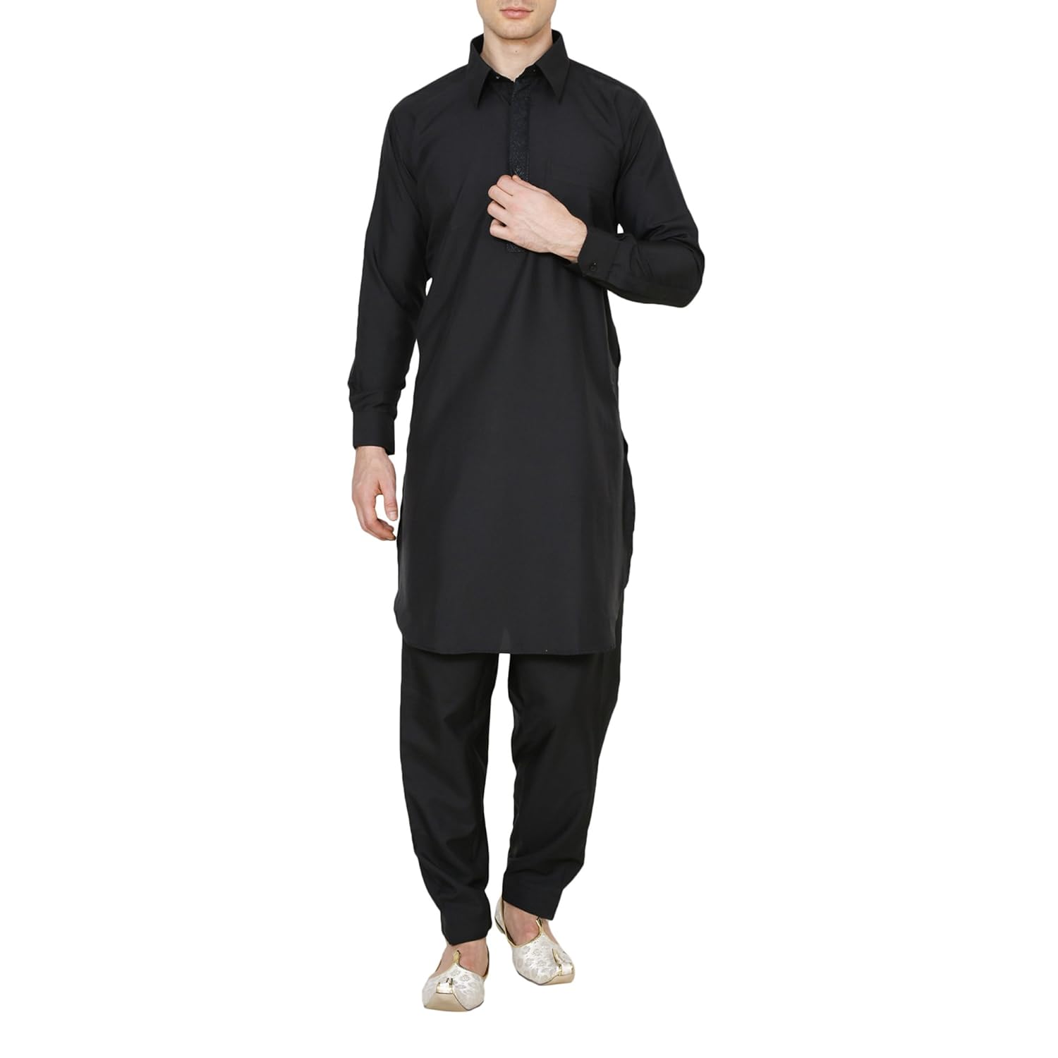 royal kurta men's cotton blend pathani kurta salwar