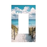 OILbiexn Decorative Outlet Covers Beach Blue Sea
