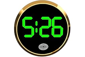 Digital Dashboard Car Clock, Stick On Dashboard Car Clock, Touch-Activated Watch with LED Time Display for Car Boat Bike Truc