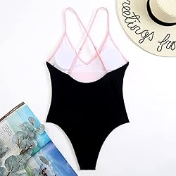 DUOWEI Crystal Bikini Bodysuit Color Block Bikini