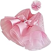 RUYUYIRU Toddler Girl Pageant Dress Princess Birthday Party Wedding Flower Girl Sequin Satin Tutu Dresses
