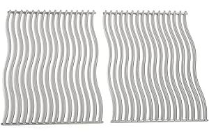 Cmanzhi S8C013 (2-Pack) Stainless Steel Solid Rod Cooking Grids Replacement for Napoleon Rogue 425 Grills