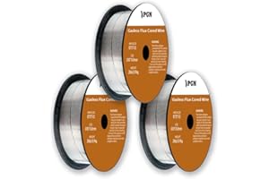 PGN BEARINGS (3 Pack) PGN Flux Core Welding Wire - E71T-11 .030 Inch, 2 Pound Spool - Gasless Mild Steel MIG Welding Wire with Low Splatter - For All Position Arc Welding