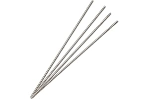 Qlvily 4 Packs 304 Stainless Steel 5/16"-24 Thread Fully Threaded Rods, 12" Length, Right Hand Threads, Low Magnetic