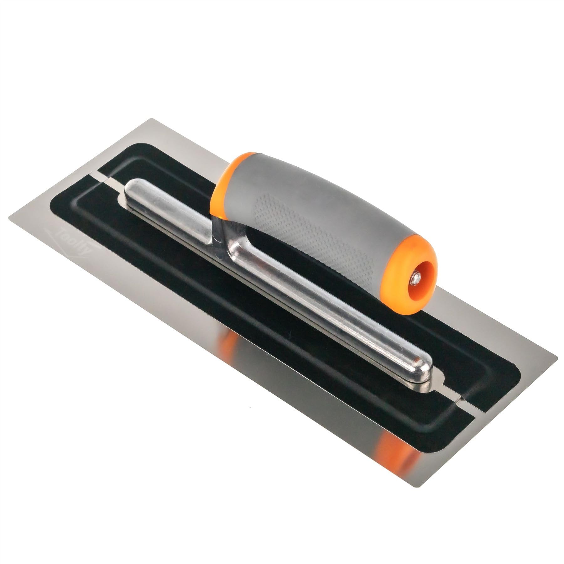 Toolty Ultra Flexible Plaster Finishing Trowel - Stainless Steel Concrete Finishing Hand Tool - with Soft Grip Handle - 11 inch - TLTY-8046