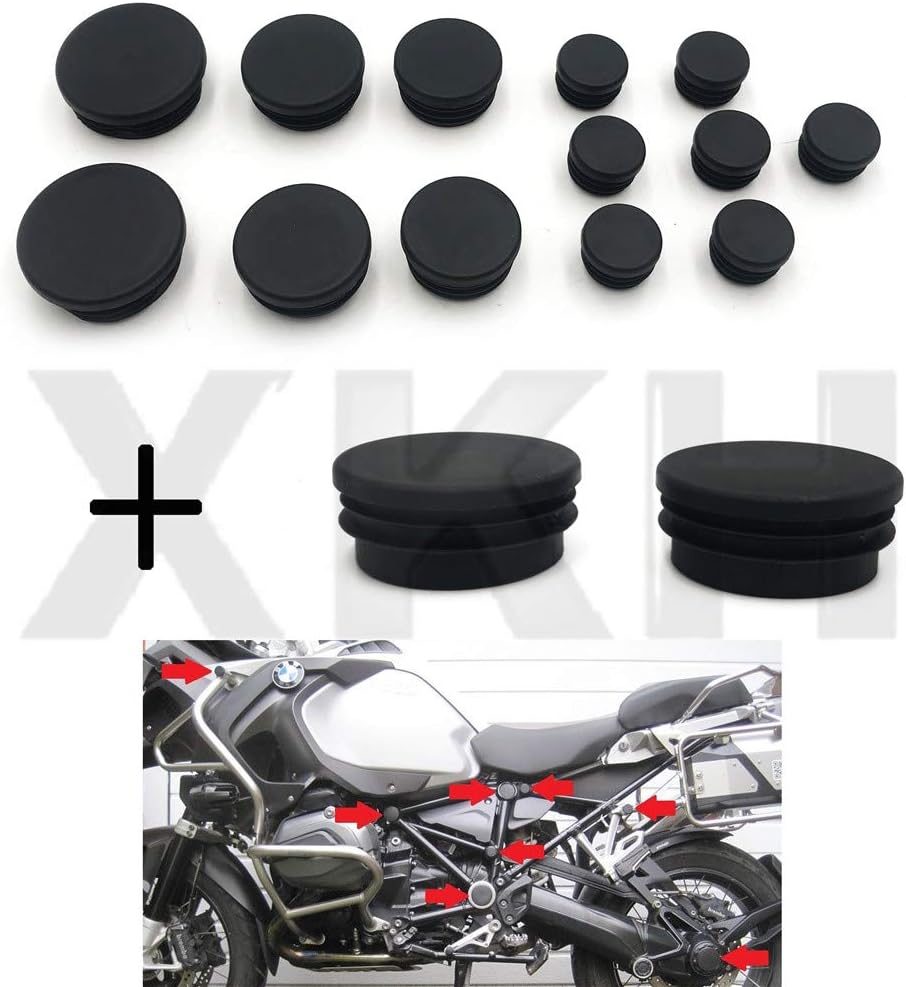 XKMT-Frame Plug Set Hub covers (15 caps) Compatible With BMW R 1200 GS LC ADVENTURE (2014-19) [B07MBD7L2S]