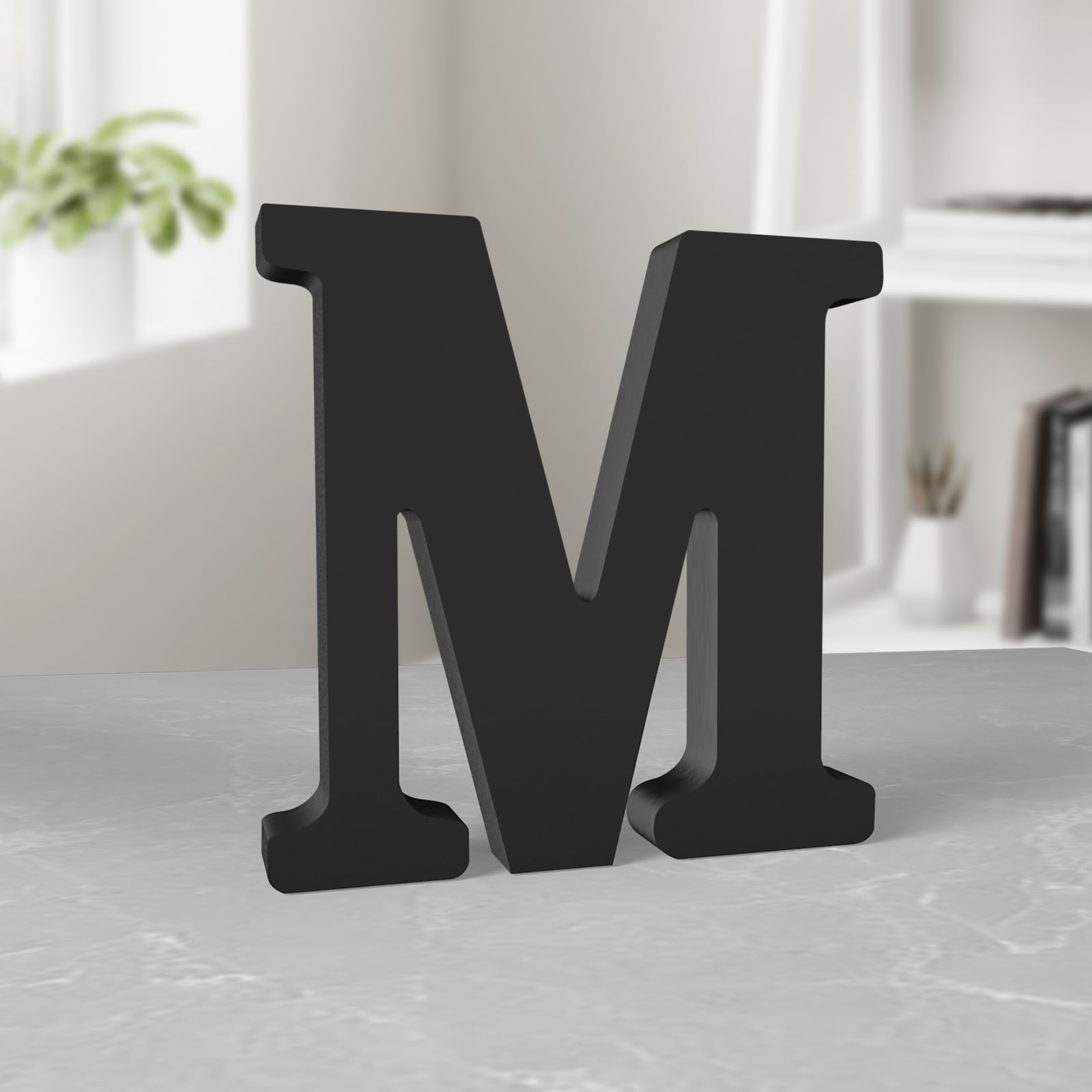 Aruatu 6 Inch Black Wood Letters: Unfinished Wood Decor for Wall, Craft & Party Projects