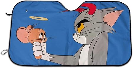 Amazon 車用 サンシェード 夏のかっこいい猫 サンシェード 車 ベランダ テント フロント ハイエース 車ひよけ かわいい フリード カーズ ステップワゴン 自動車 折り畳み 吸盤式 遮光 遮熱 サンシェード 車 バイク