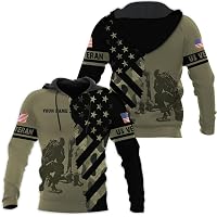 US Army Star Logo 'You're Looking At A Veteran' Hoodie – Unisex S-5X, Brisco Apparel