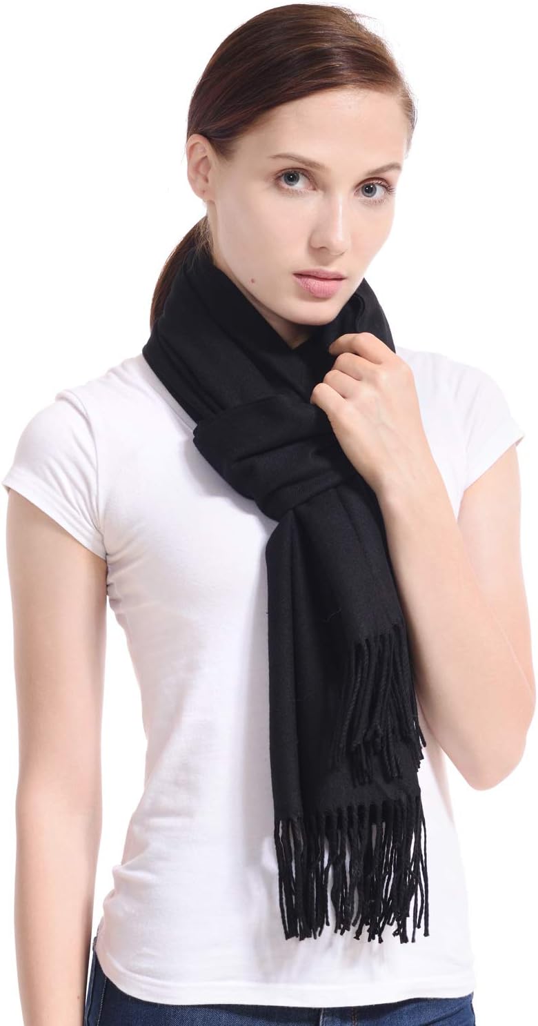 LERDU Pretty Gift Box Wrapped Cashmere Pashmina Scarf Shawl Fashion Warm Oversized Wool Wrap Shawl Winter Stole for Women